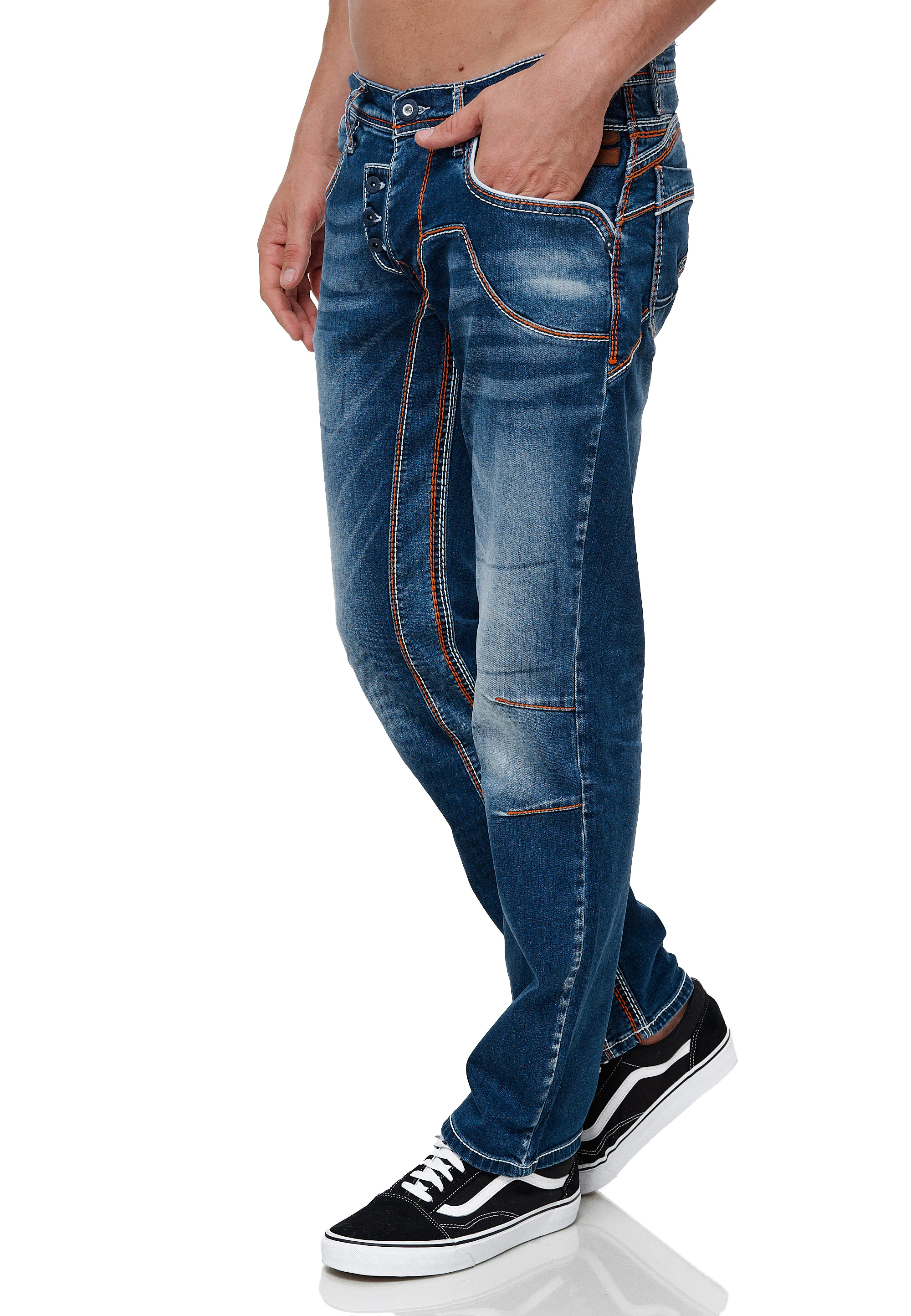 Rusty Neal Straight-Jeans "RUBEN 43", mit auffälligen Ziernähten günstig online kaufen