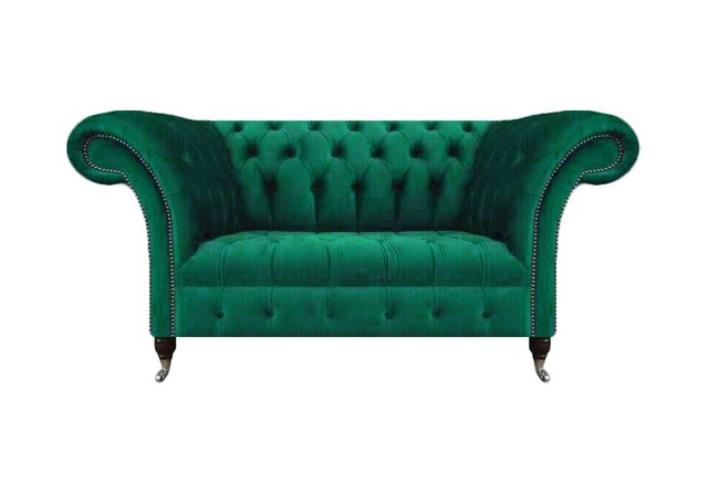 JVmoebel Chesterfield-Sofa Sofa Zweisitzer Couch Grün Einrichtung Wohnzimme günstig online kaufen