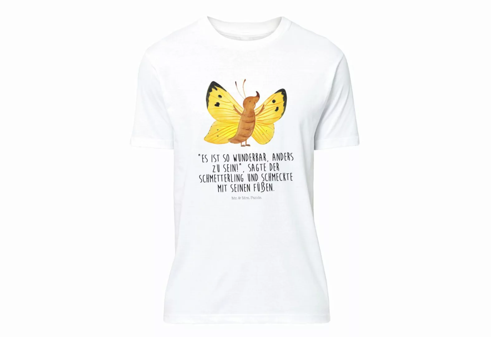 Mr. & Mrs. Panda T-Shirt Schmetterling Zitronenfalter - Weiß - Geschenk, sü günstig online kaufen