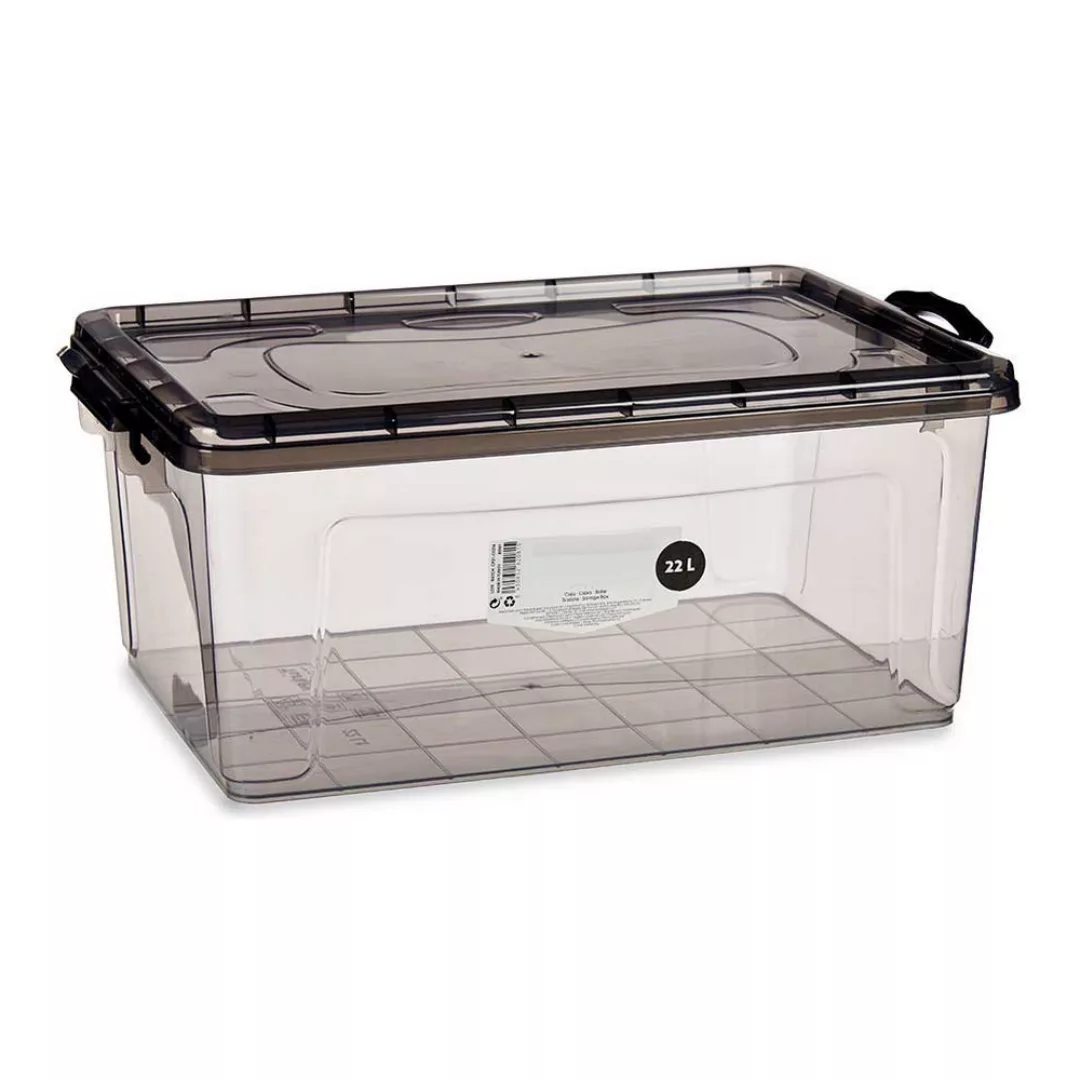 Aufbewahrungsbox Mit Deckel Anthrazit Kunststoff (32 X 20,5 X 50 Cm) günstig online kaufen
