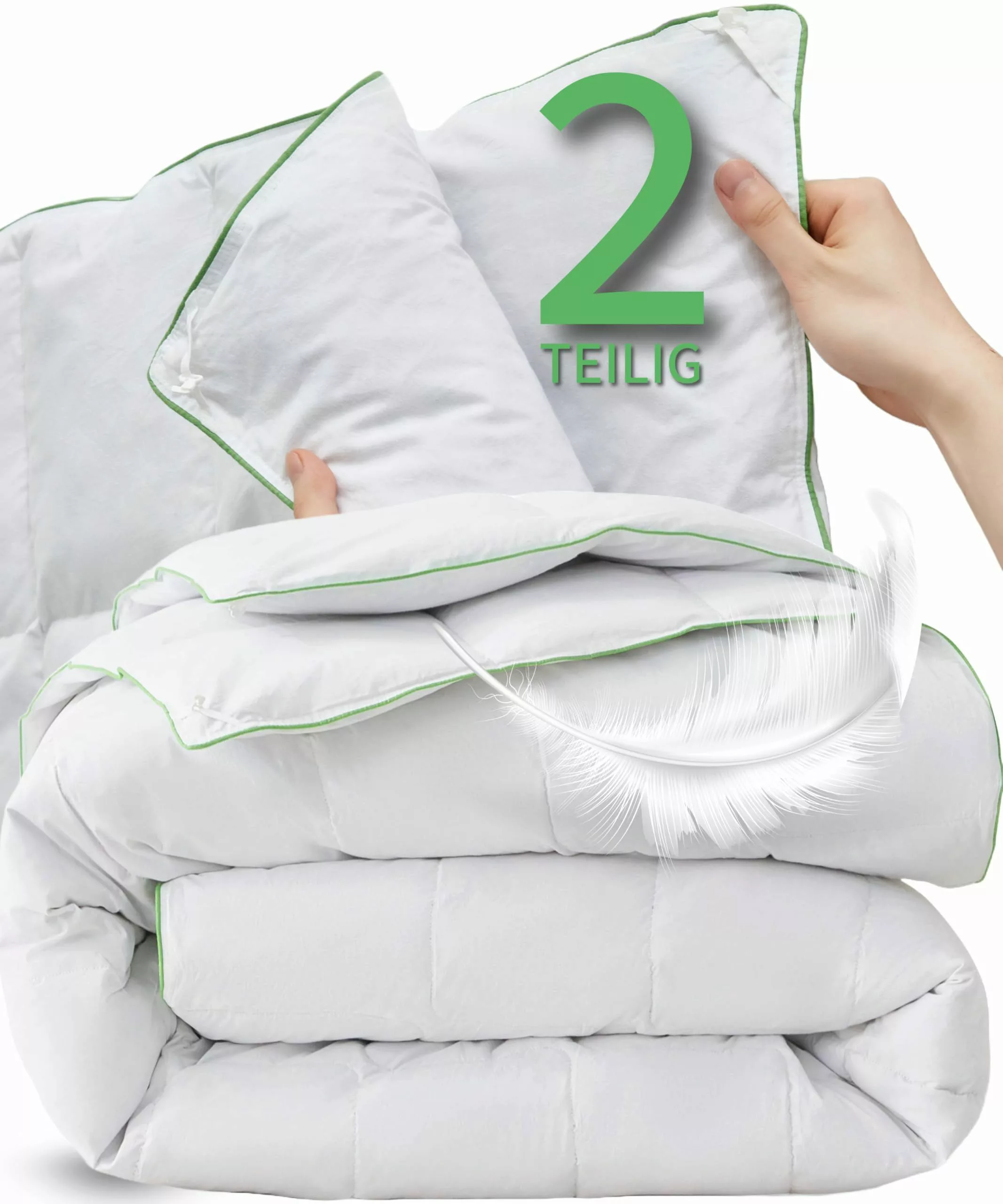 Welldora Daunenbettdecke, Komfort Allergiker Bettdecke zweiteilig, günstig online kaufen
