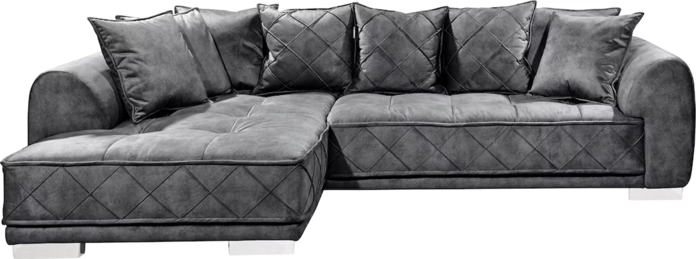 ED EXCITING DESIGN Ecksofa, Sentina Ecksofa 319 x 194 cm Ecksofa Couch Blau günstig online kaufen