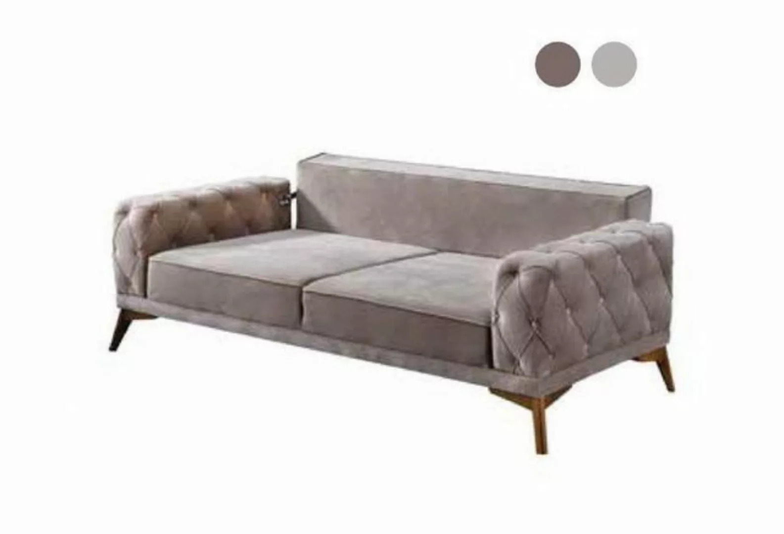 JVmoebel 3-Sitzer Sofa 3 Sitzer Grau Freizeit Gepolstert für Wohnzimmer Beq günstig online kaufen