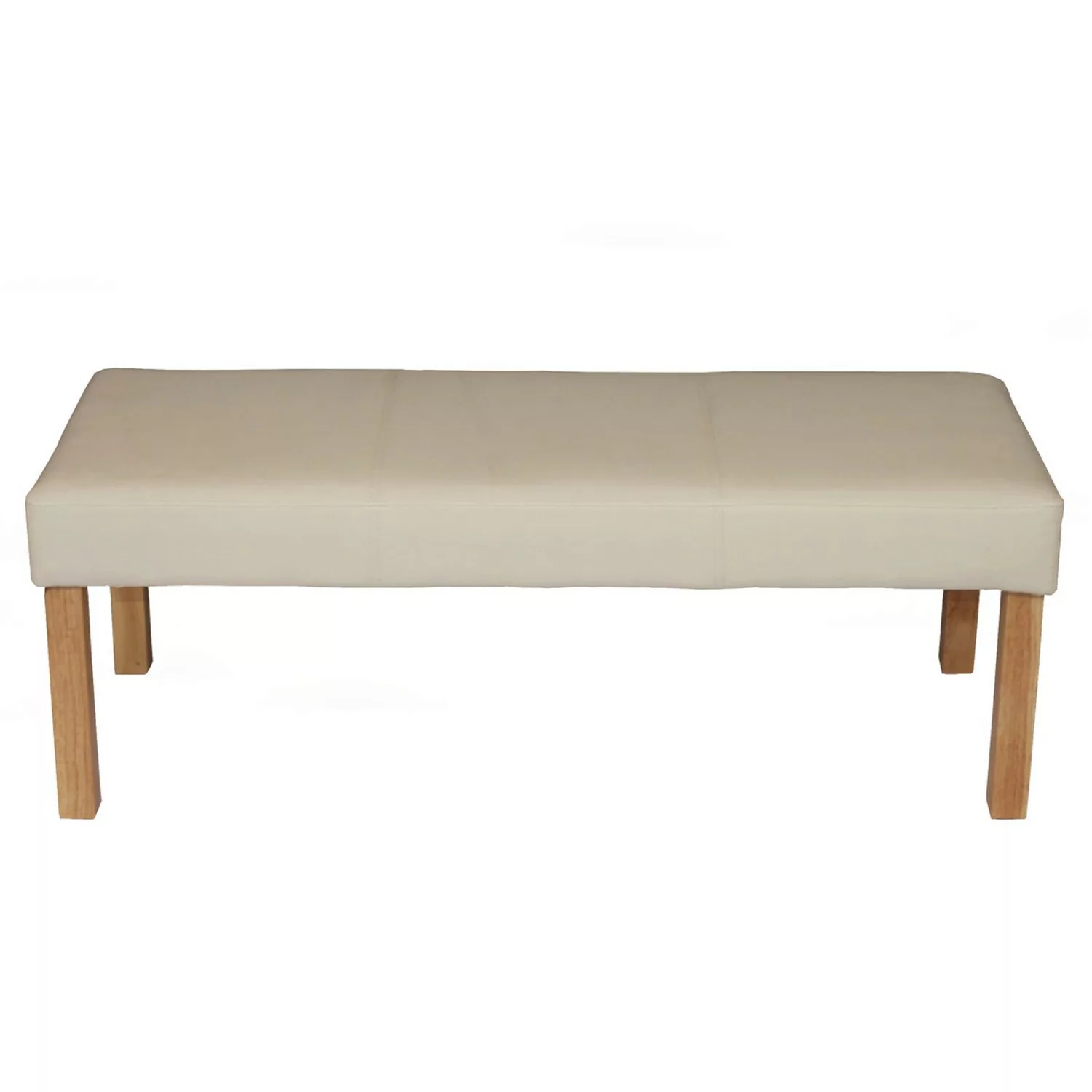 MCW Bank M37 Kunstleder 120x43x49 cm Creme Helle Beine günstig online kaufen