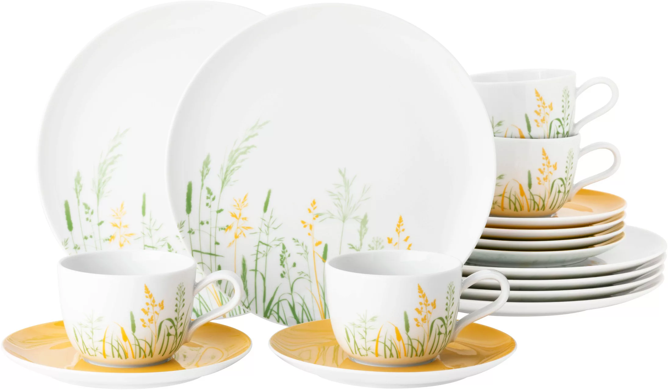 Seltmann Weiden Kaffeeservice »Geschirr-Set, 18 Teile, Liberty Meadow Grass günstig online kaufen