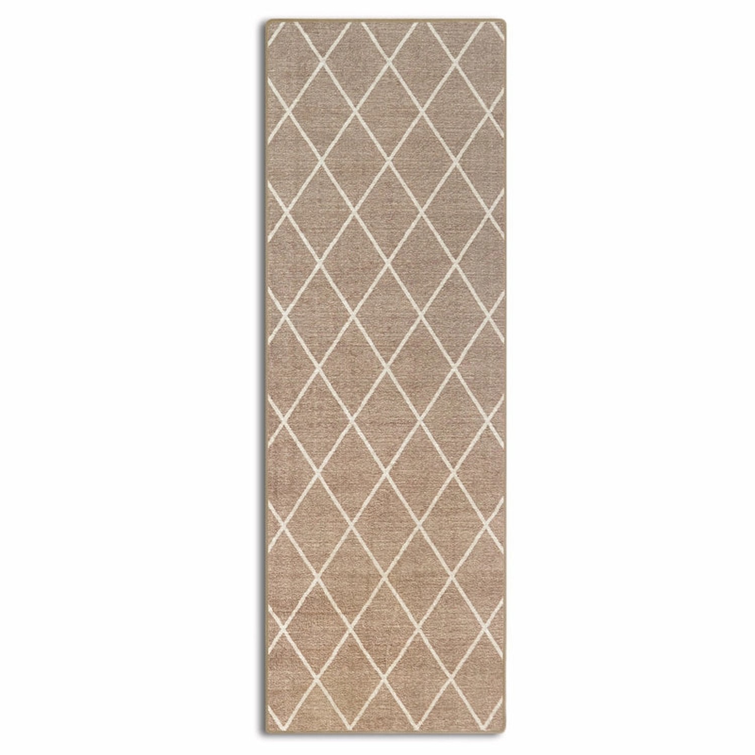 KARAT Teppichläufer Cosenza nach Maß mit Modernem Rautenmuster Beige 80 x 2 günstig online kaufen