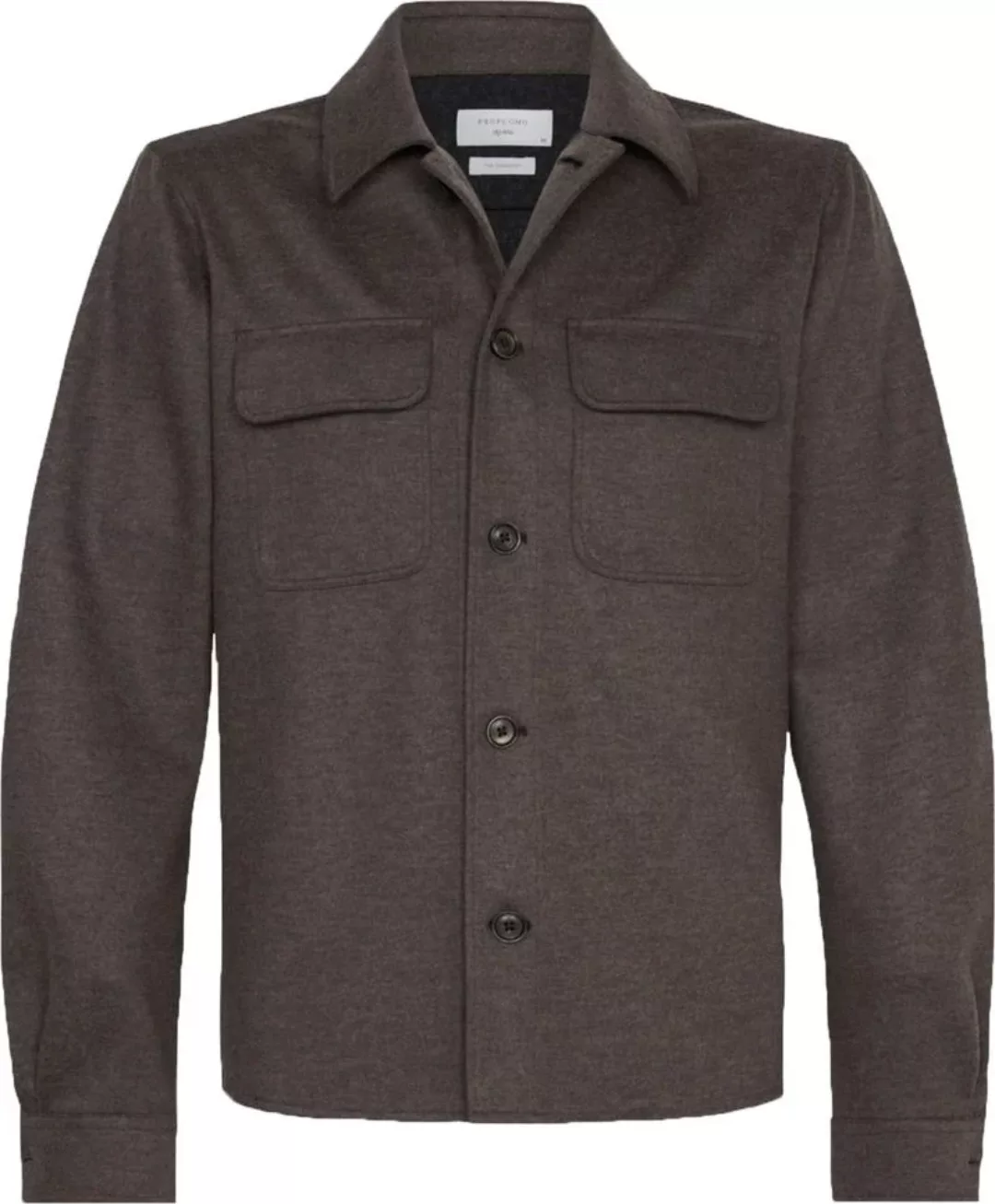 Profuomo Overshirt Woolmix Braun - Größe XL günstig online kaufen