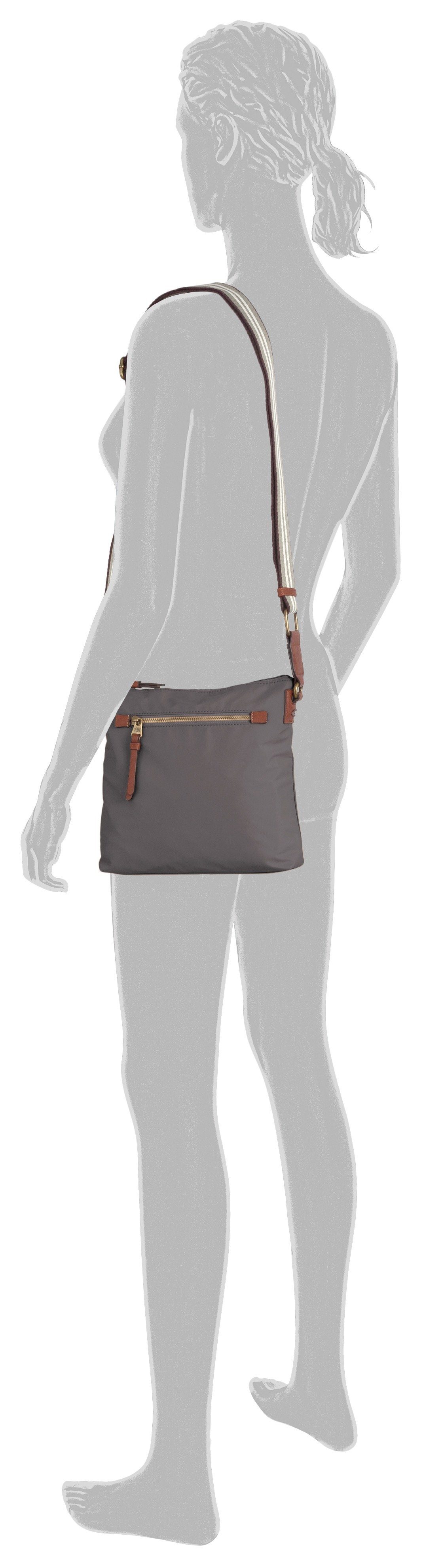 camel active Umhängetasche "Bari", aus hochwertigem matten Nylon mit gestre günstig online kaufen