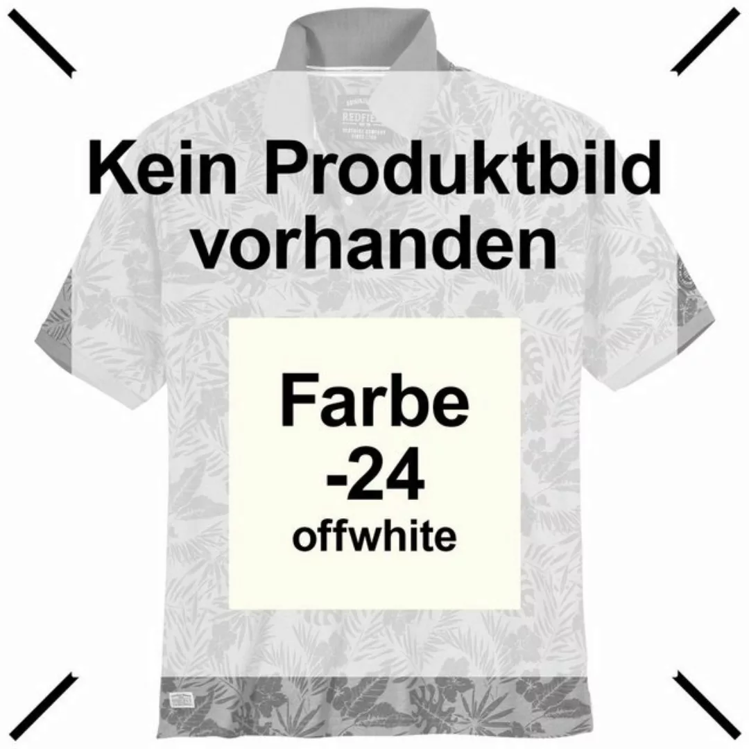 redfield Poloshirt Große Größen Herren Poloshirt offwhite floral bedruckt R günstig online kaufen