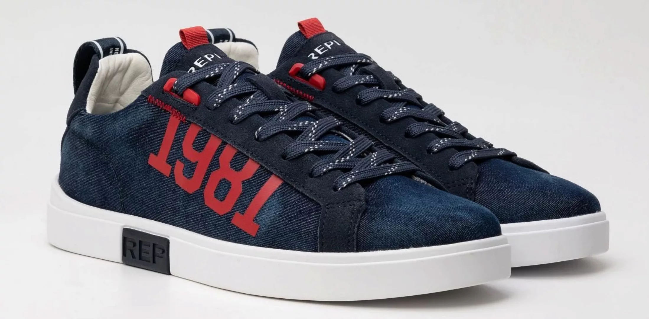 Replay Sneaker "POLYS DENIM", mit seitlichem Zahlenprint, Freizeitschuh, Ha günstig online kaufen