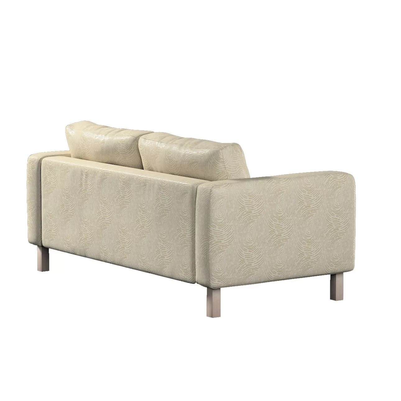 Bezug für Karlstad 2-Sitzer Sofa nicht ausklappbar, beige-golden, Sofahusse günstig online kaufen