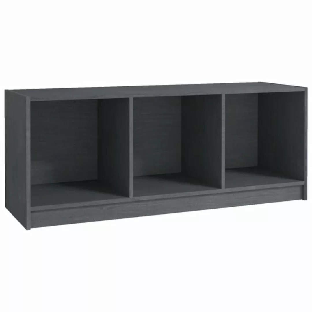 vidaXL TV-Schrank TV-Schrank Grau 104x33x41 cm Massivholz Kiefer Lowboard günstig online kaufen