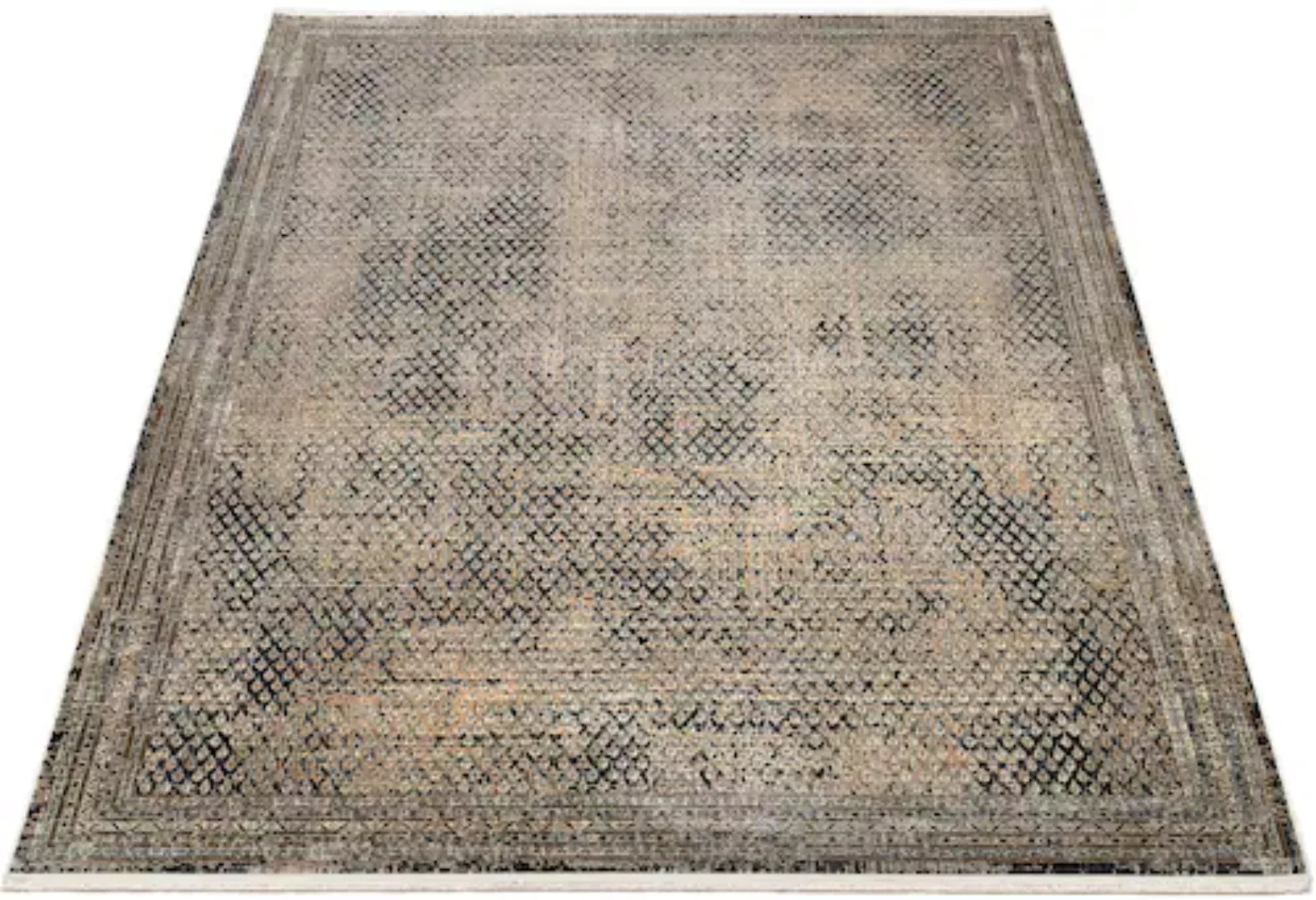 WK WOHNEN Teppich »POINTS«, rechteckig, hochwertiger Materialmix mit seidig günstig online kaufen