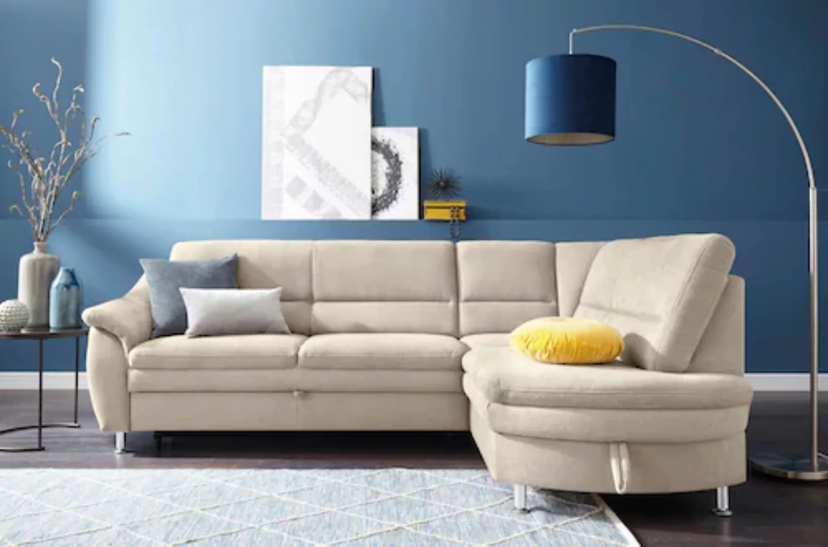 sit&more Ecksofa »Cardoso L-Form«, mit Federkern, wahlweise mit Bettfunktio günstig online kaufen