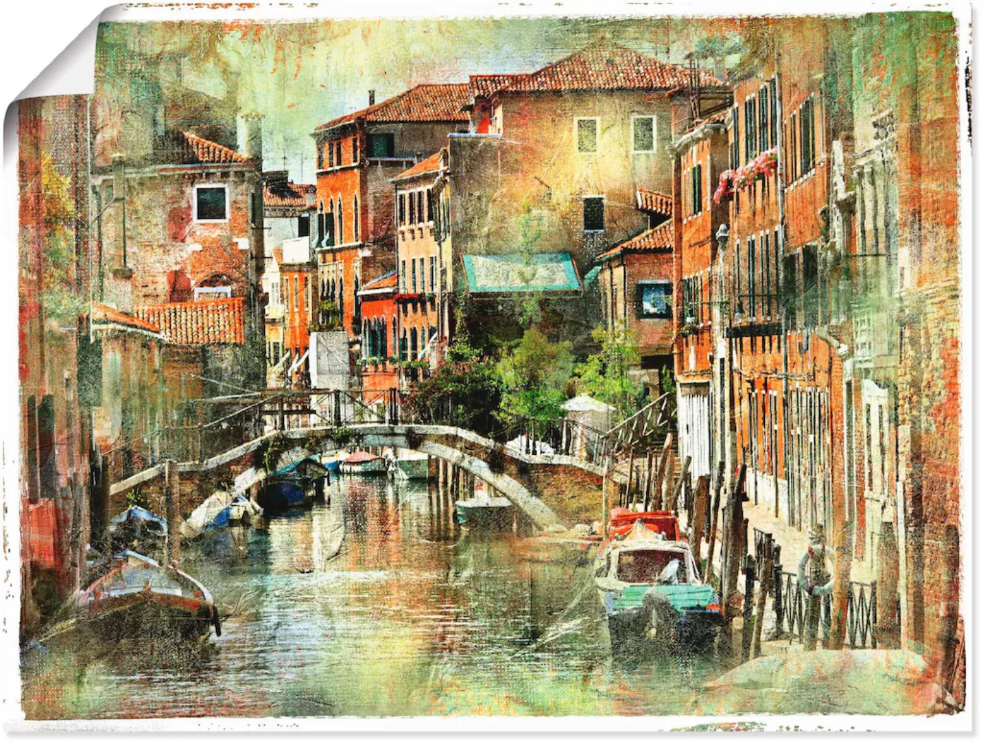 Artland Wandbild "Kanal in Venedig", Italien, (1 St.), als Leinwandbild, Po günstig online kaufen