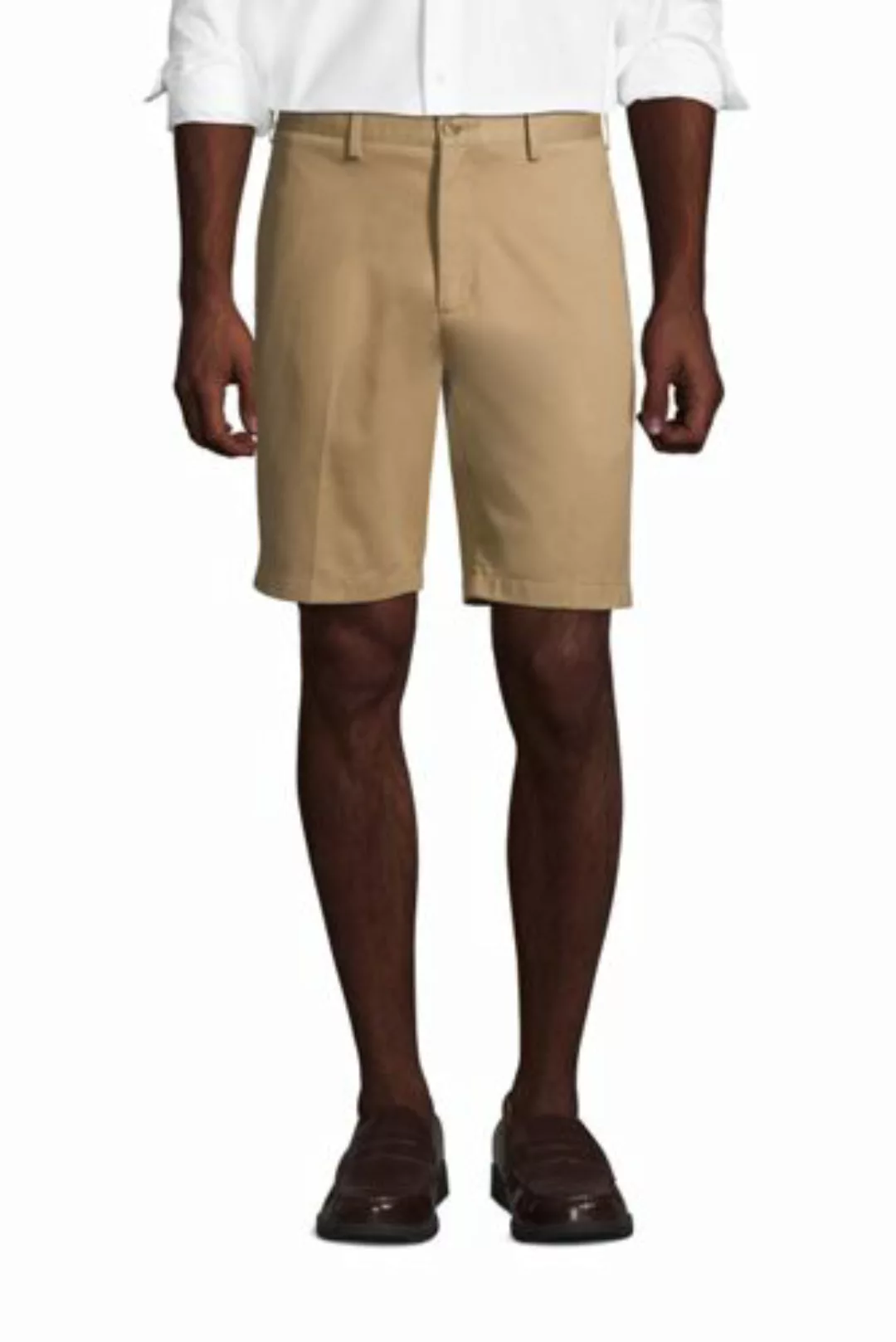 Bügelleichte Chino-Shorts, 23 cm, Herren, Größe: 52 Normal, Beige, Baumwoll günstig online kaufen