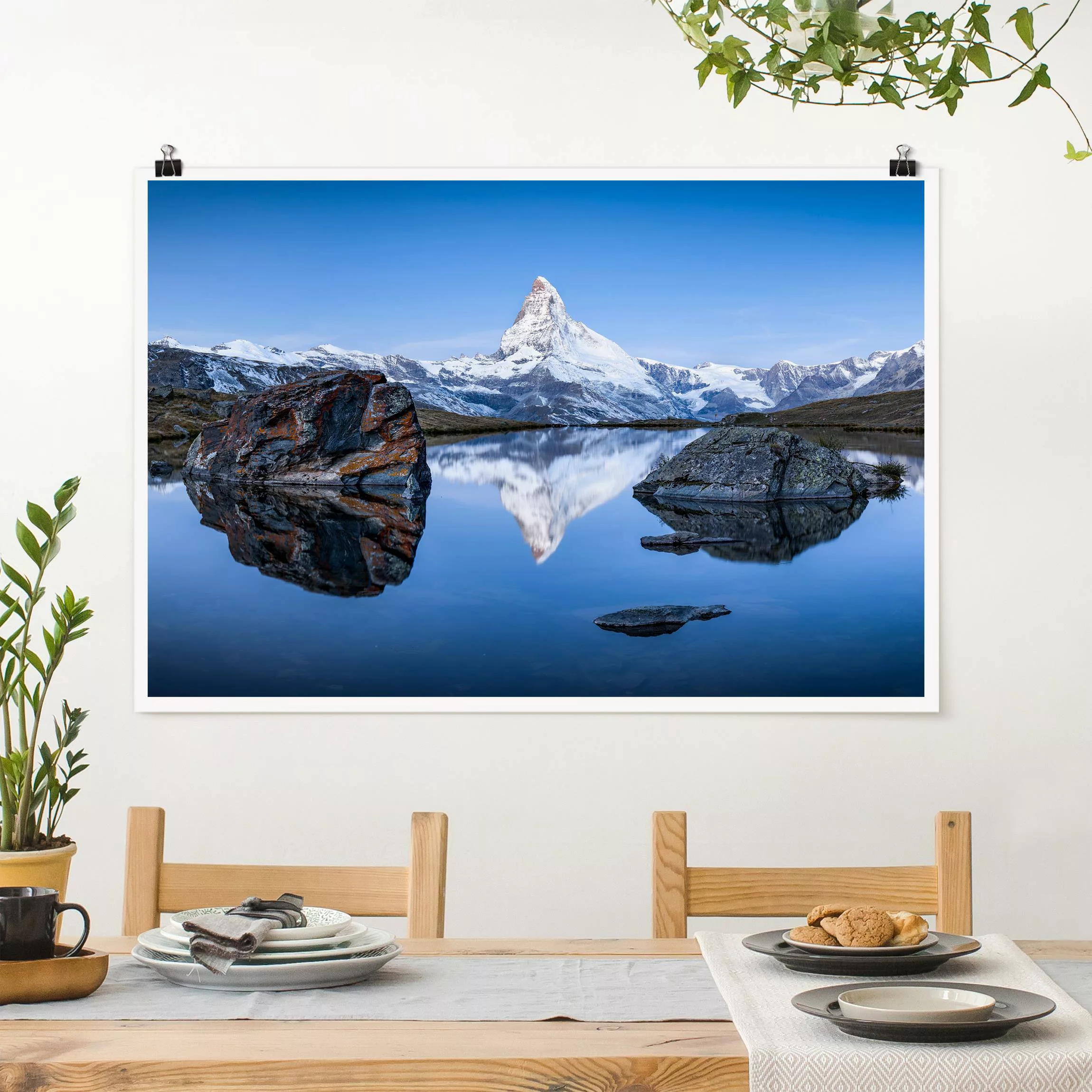 Poster Stellisee vor dem Matterhorn günstig online kaufen