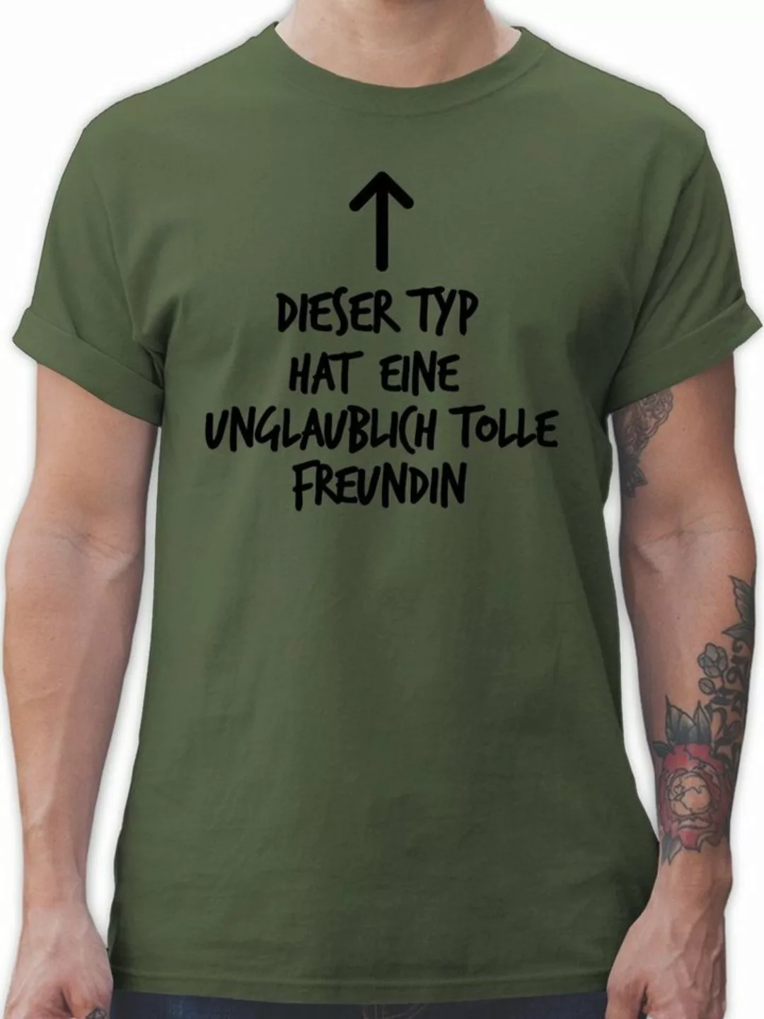 Shirtracer T-Shirt Dieser Typ hat eine unglaublich tolle Freundin Valentins günstig online kaufen