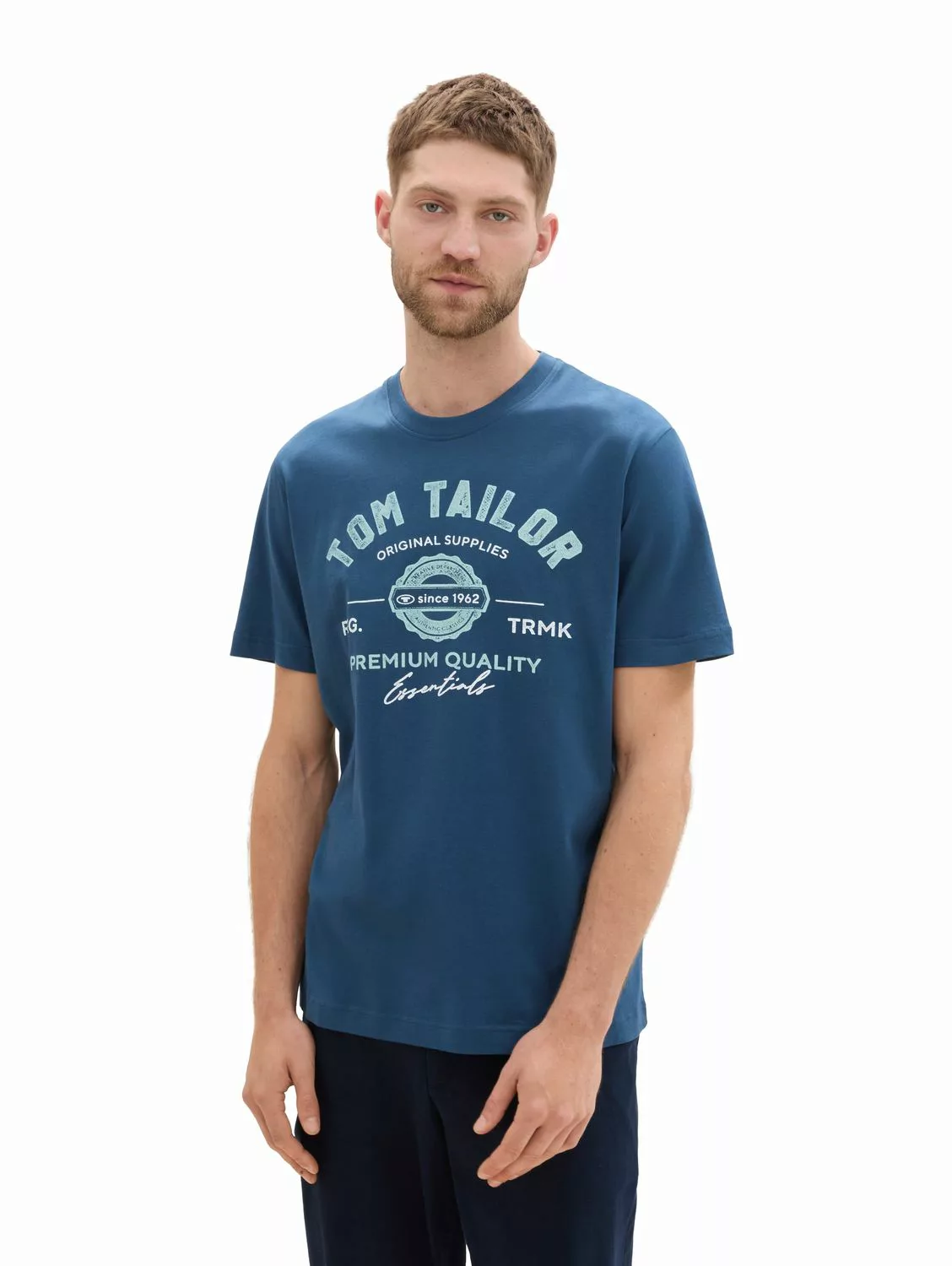 Tom Tailor Herren T-Shirt LOGO - Regular Fit günstig online kaufen