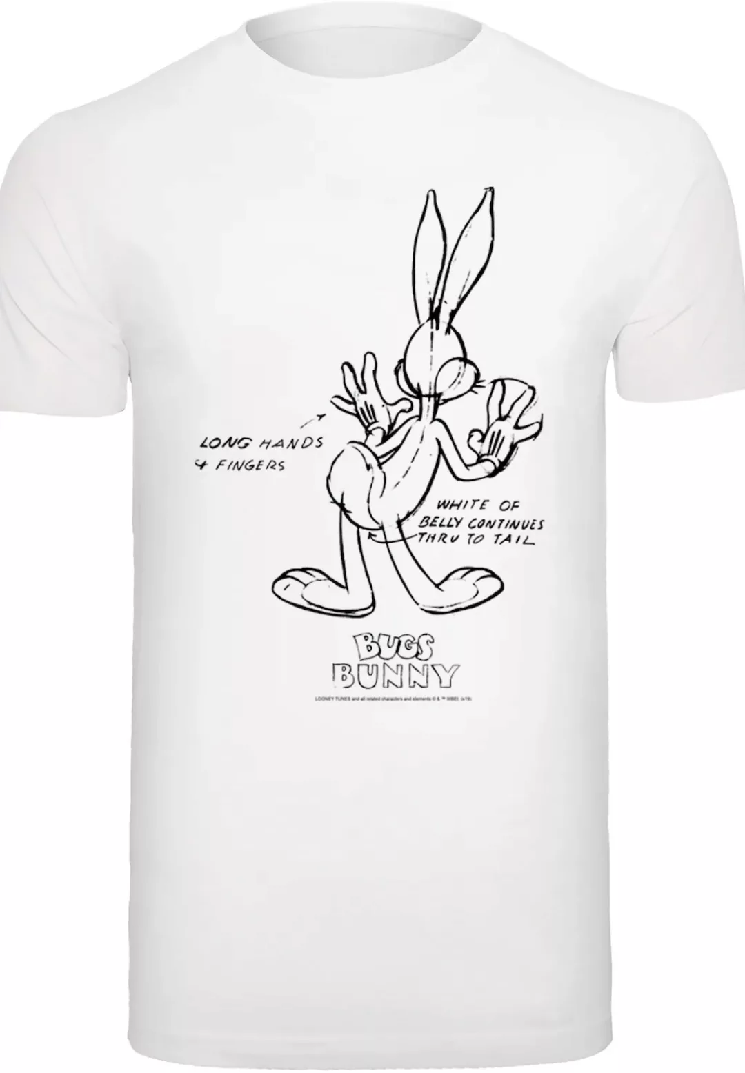 F4NT4STIC T-Shirt "Looney Tunes Bugs Bunny White Belly", Print günstig online kaufen