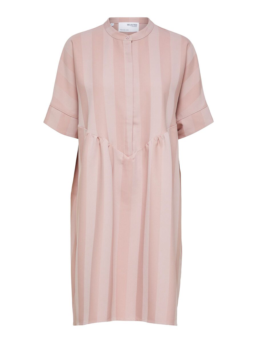 SELECTED Gestreiftes Midikleid Damen Pink günstig online kaufen