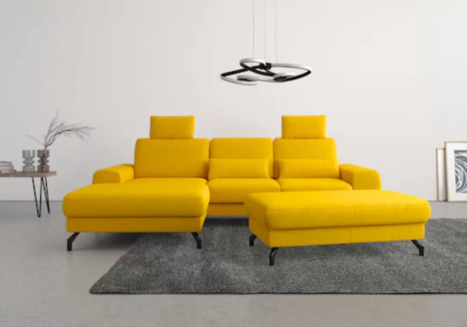 sit&more Ecksofa »Cinturo L-Form«, inklusive Sitztiefenverstellung und Fede günstig online kaufen