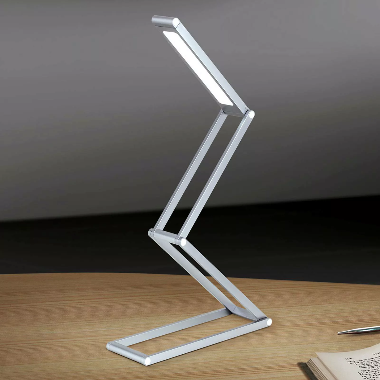 Faltbare LED-Tischleuchte Falto m. Akku anthrazit günstig online kaufen