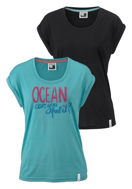 Ocean Sportswear T-Shirt (Packung, 2-tlg., 2er-Pack) Kurzarm mit Aufschlag, günstig online kaufen