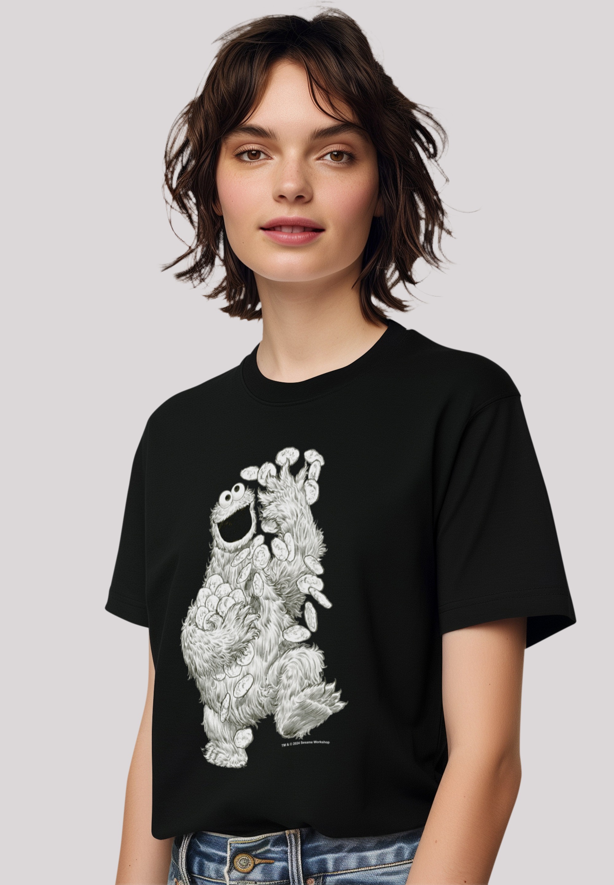 F4NT4STIC T-Shirt "Sesamstraße Cookie Monster Pencil Drawing", Premium Qual günstig online kaufen