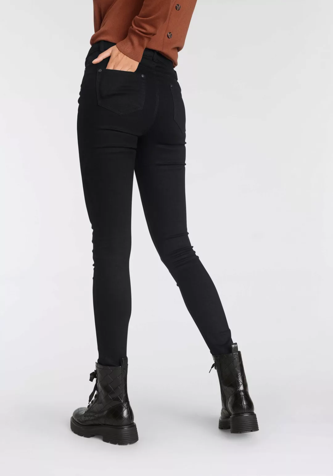 Tamaris High-waist-Jeans Skinny Fit, modischer Ankle Cut, mit Gürtelschlauf günstig online kaufen