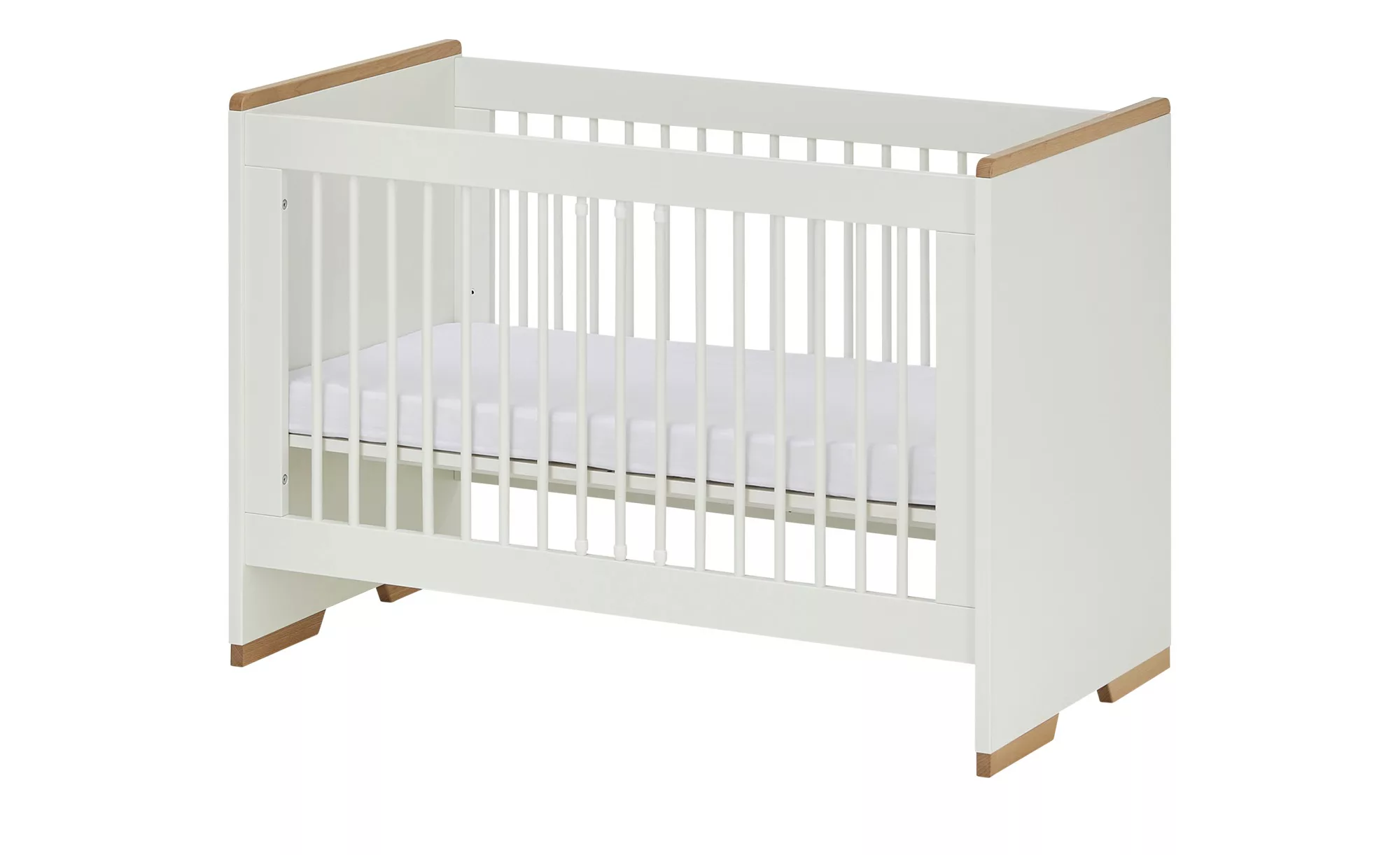 Babybett - weiß - 125 cm - 87 cm - 66 cm - Baby > Babymöbel > Babybetten - günstig online kaufen