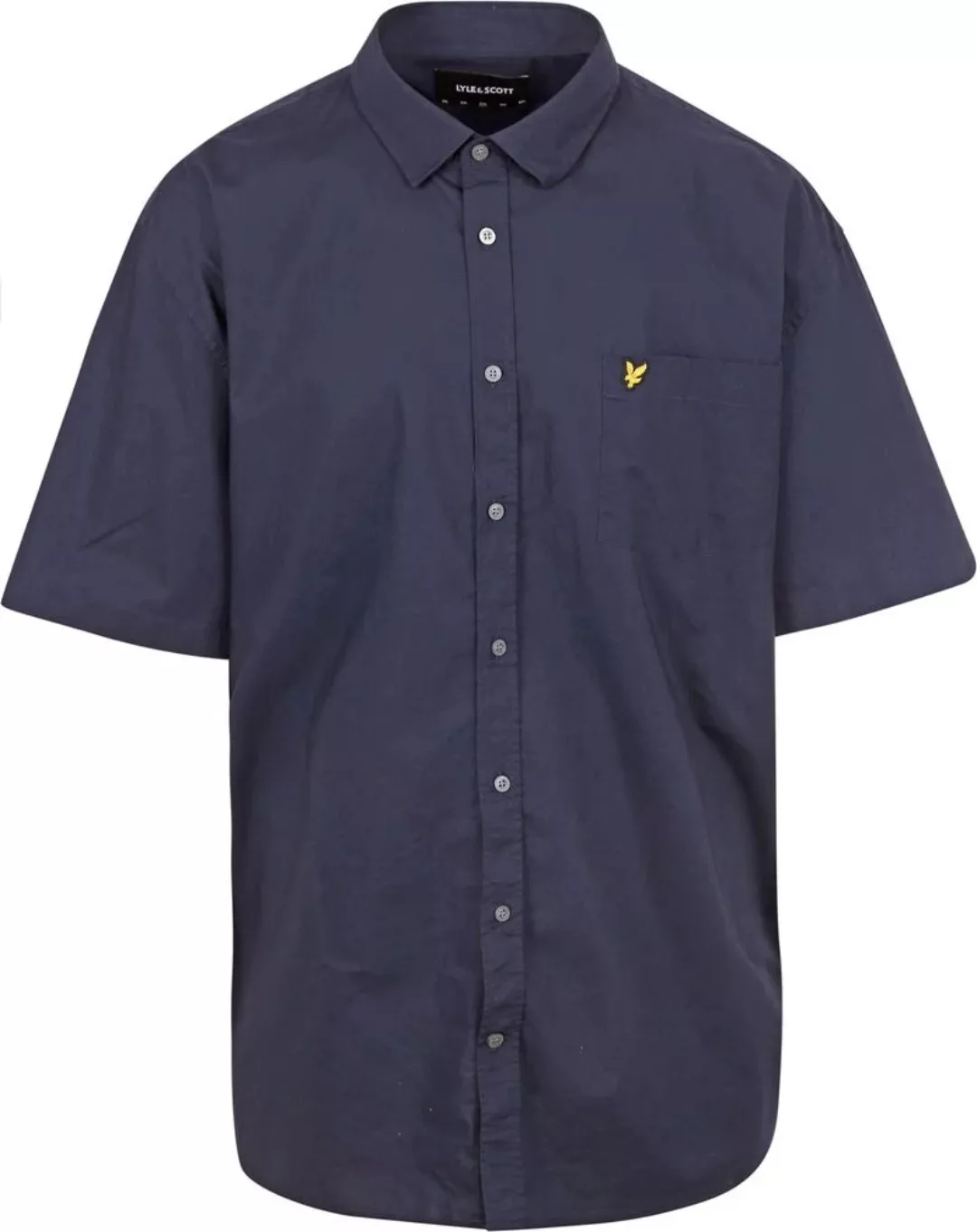 Lyle and Scott Short Sleeves Hemd Plussize Poplin Navy - Größe 4XL günstig online kaufen