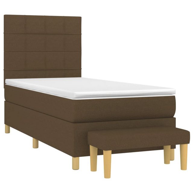 vidaXL Boxspringbett Boxspringbett mit Matratze und Fusshocker Stoff (90 x günstig online kaufen