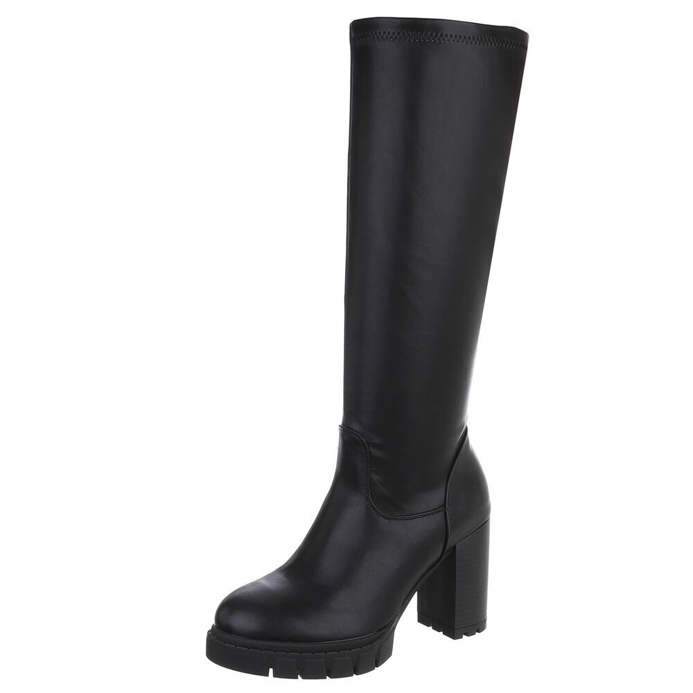 Ital-Design Elegante hohe Stiefel mit Blockabsatz günstig online kaufen