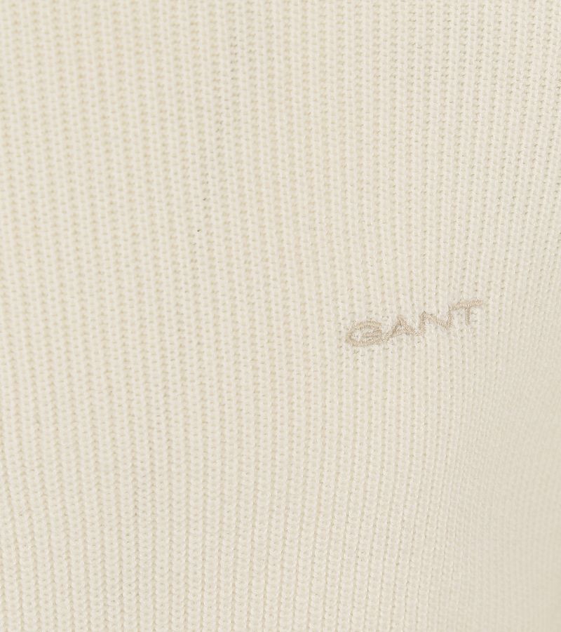 Gant Halfzip Pullover Wool Mix Ecru - Größe 3XL günstig online kaufen