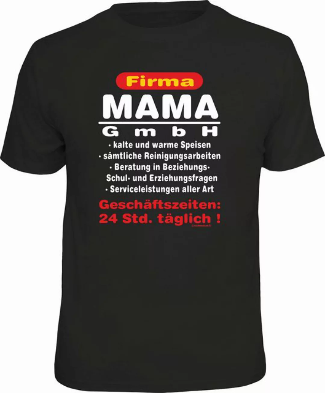 RAHMENLOS® T-Shirt für Mütter: Firma Mama GmbH, 24 Std. täglich günstig online kaufen