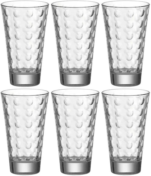 LEONARDO Longdrinkglas »OPTIC«, (Set, 6 tlg.), 300 ml, 6-teilig günstig online kaufen