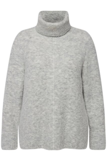 Ulla Popken Strickpullover Pullover meliert Wollanteil Rollkragen Langarm günstig online kaufen