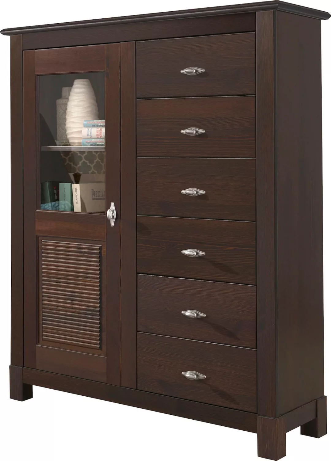 Home affaire Highboard "Rauna", Vitrine, Breite 103 cm, FSC-zertifiziertes günstig online kaufen
