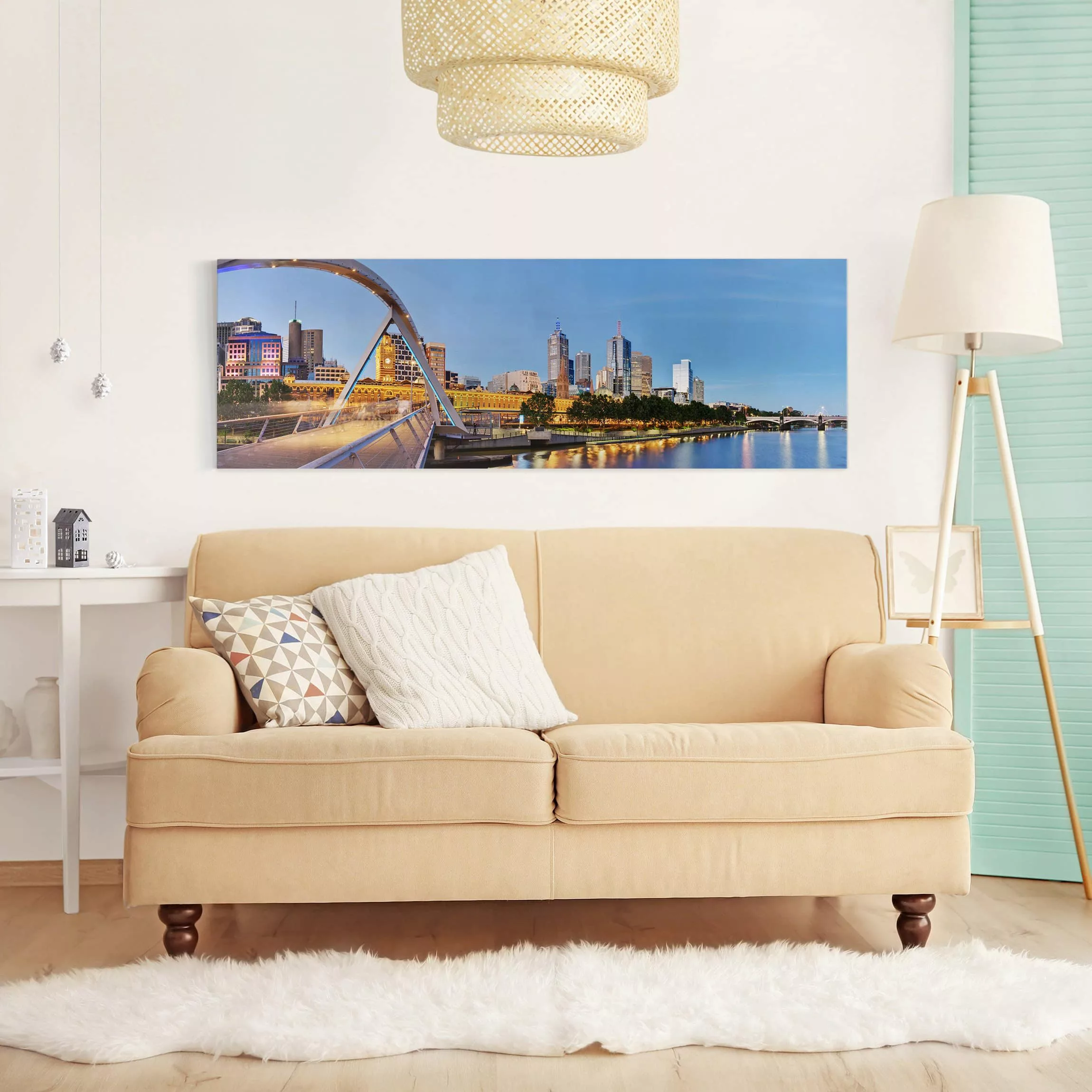 Leinwandbild Architektur & Skyline - Panorama View Across The Yarra River günstig online kaufen