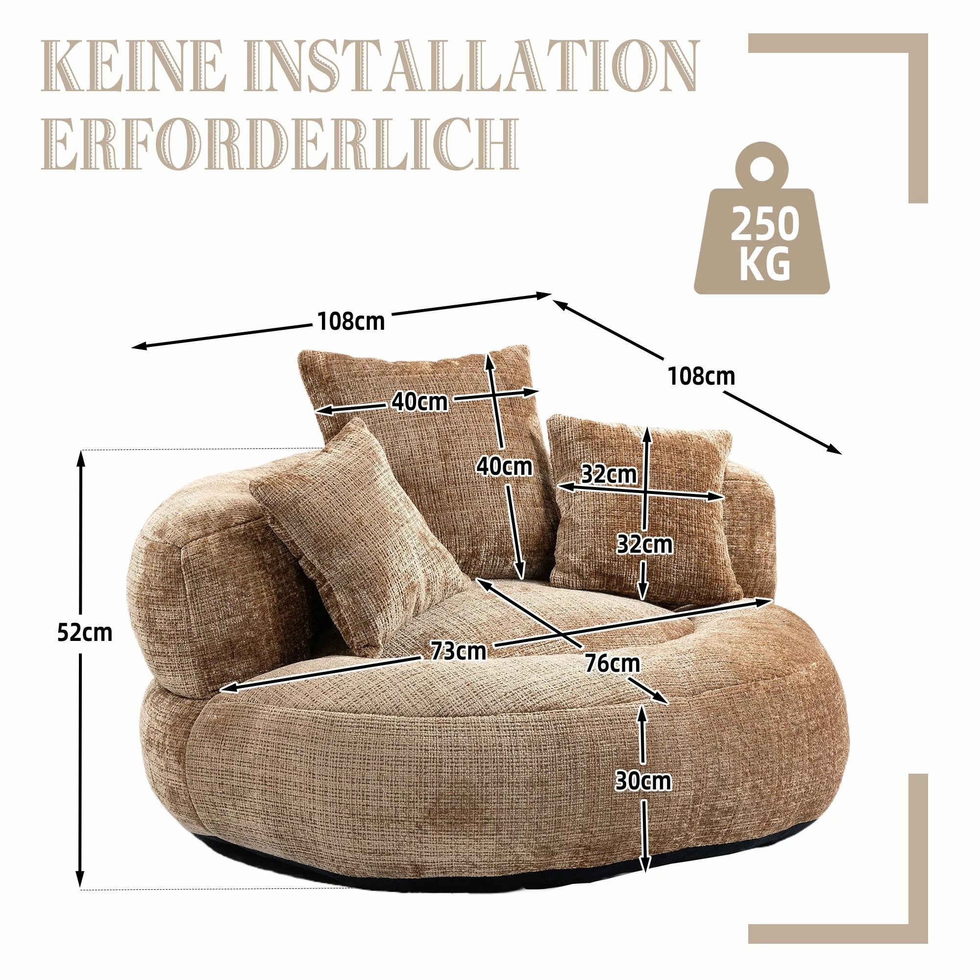 TavilaEcon Sitzsack Lazy Sofa, Übergroßer Sitzsack günstig online kaufen