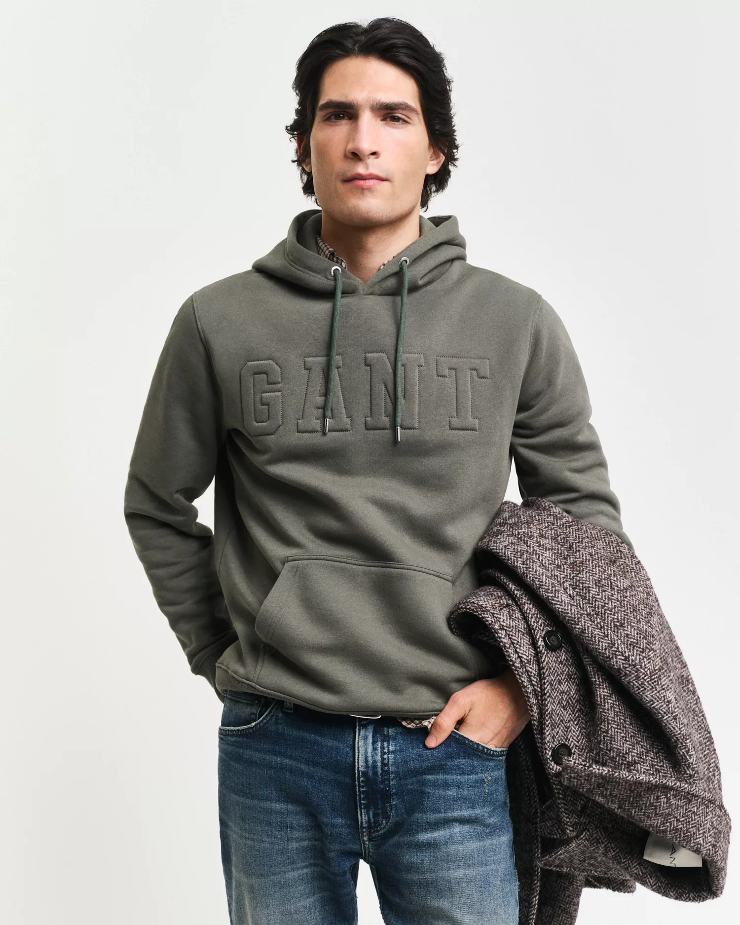 Gant Kapuzensweatshirt EMBOSSED SWEAT HOODIE günstig online kaufen