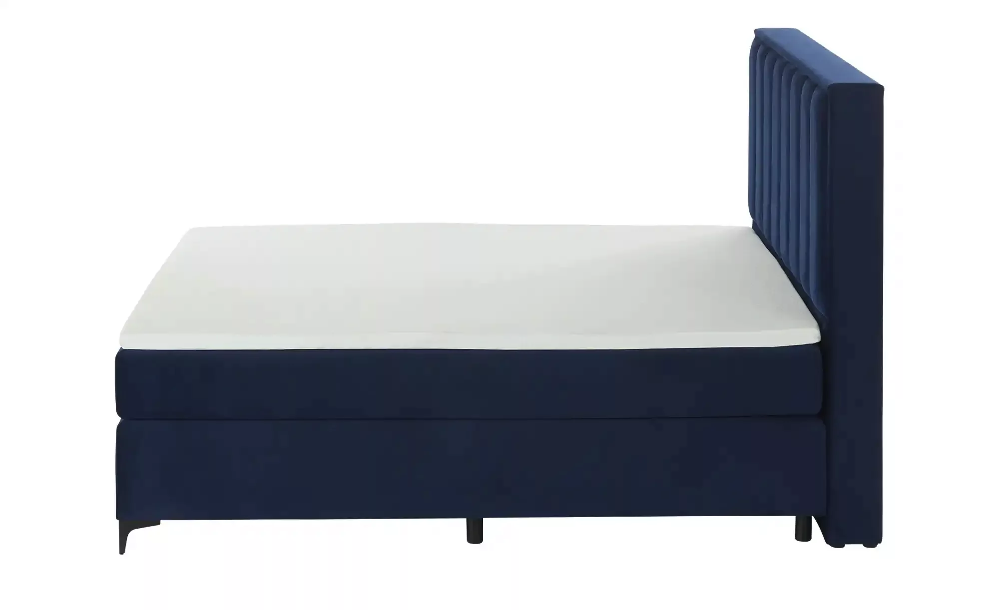 Boxspringbett mit Pfeifensteppung  Alicja ¦ blau ¦ Maße (cm): B: 143 H: 133 günstig online kaufen