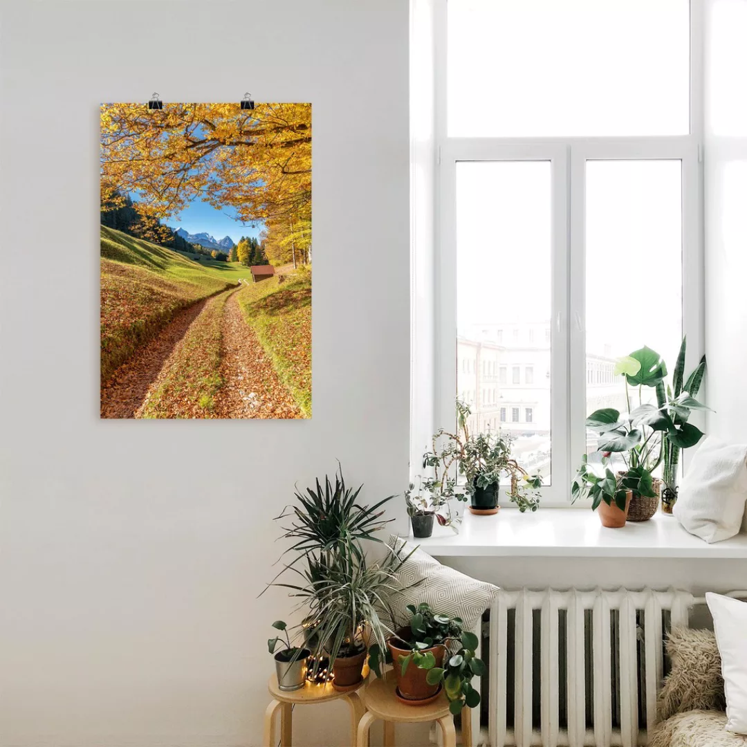 Artland Wandbild "Herbst in Bayern", Berge & Alpenbilder, (1 St.), als Alub günstig online kaufen