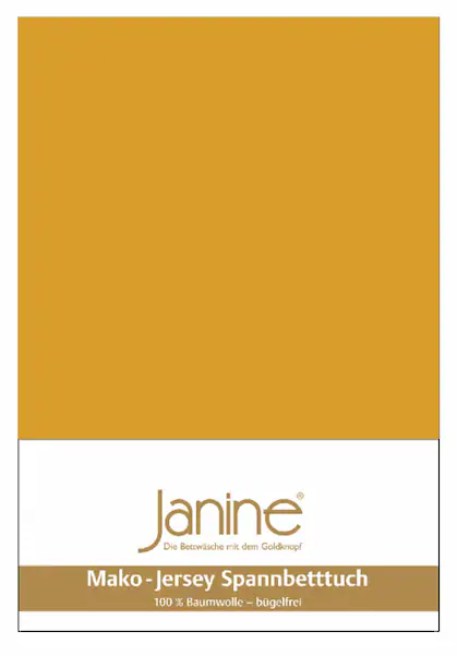 Janine Janine Spanbetttuch Mako-Feinjersey 5007 honiggold Größe:  100x200 c günstig online kaufen