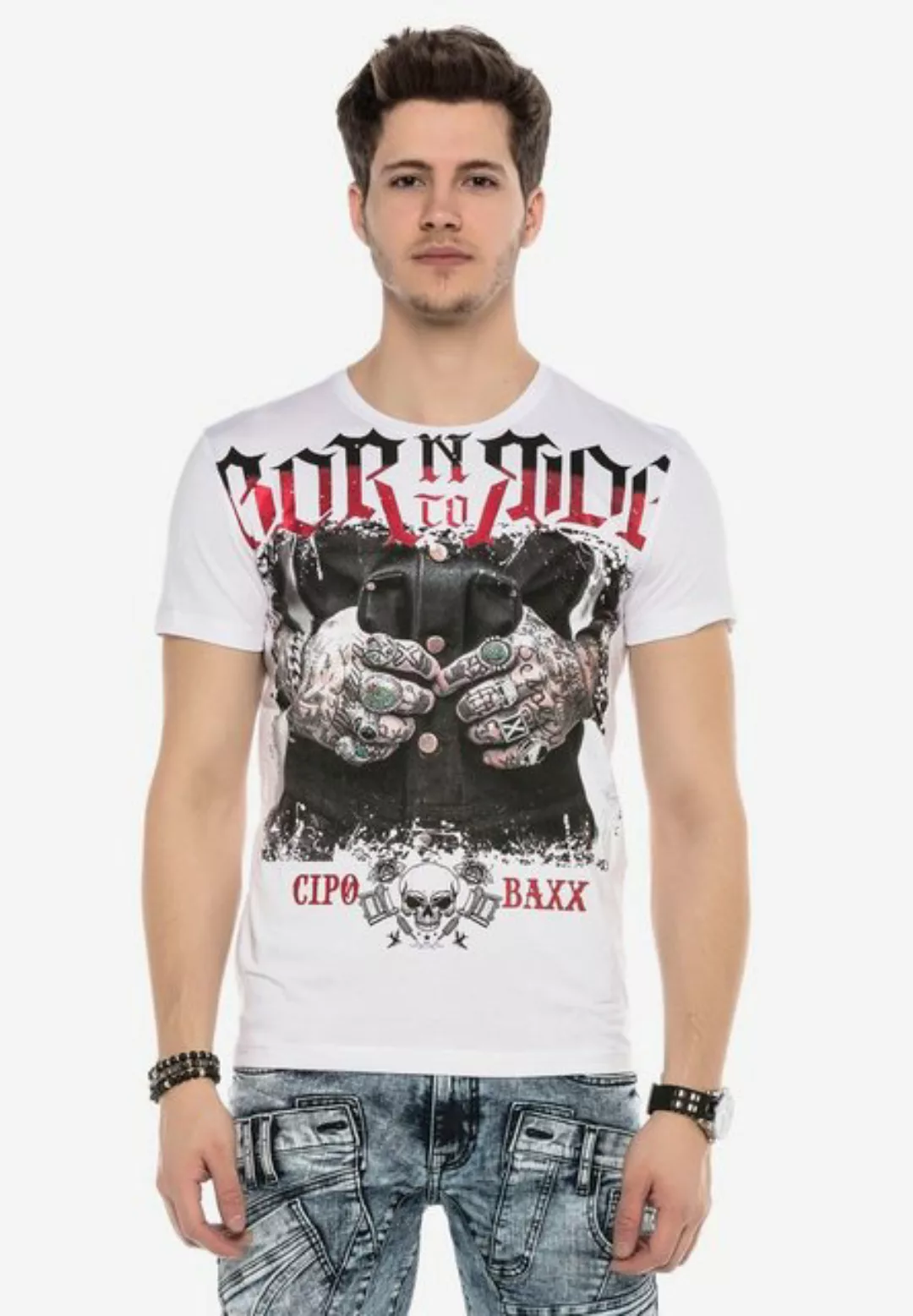 Cipo & Baxx T-Shirt, mit stylischem Grafikprint günstig online kaufen