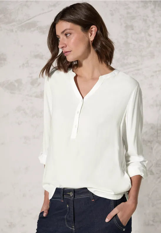 Bluse in Unifarbe günstig online kaufen