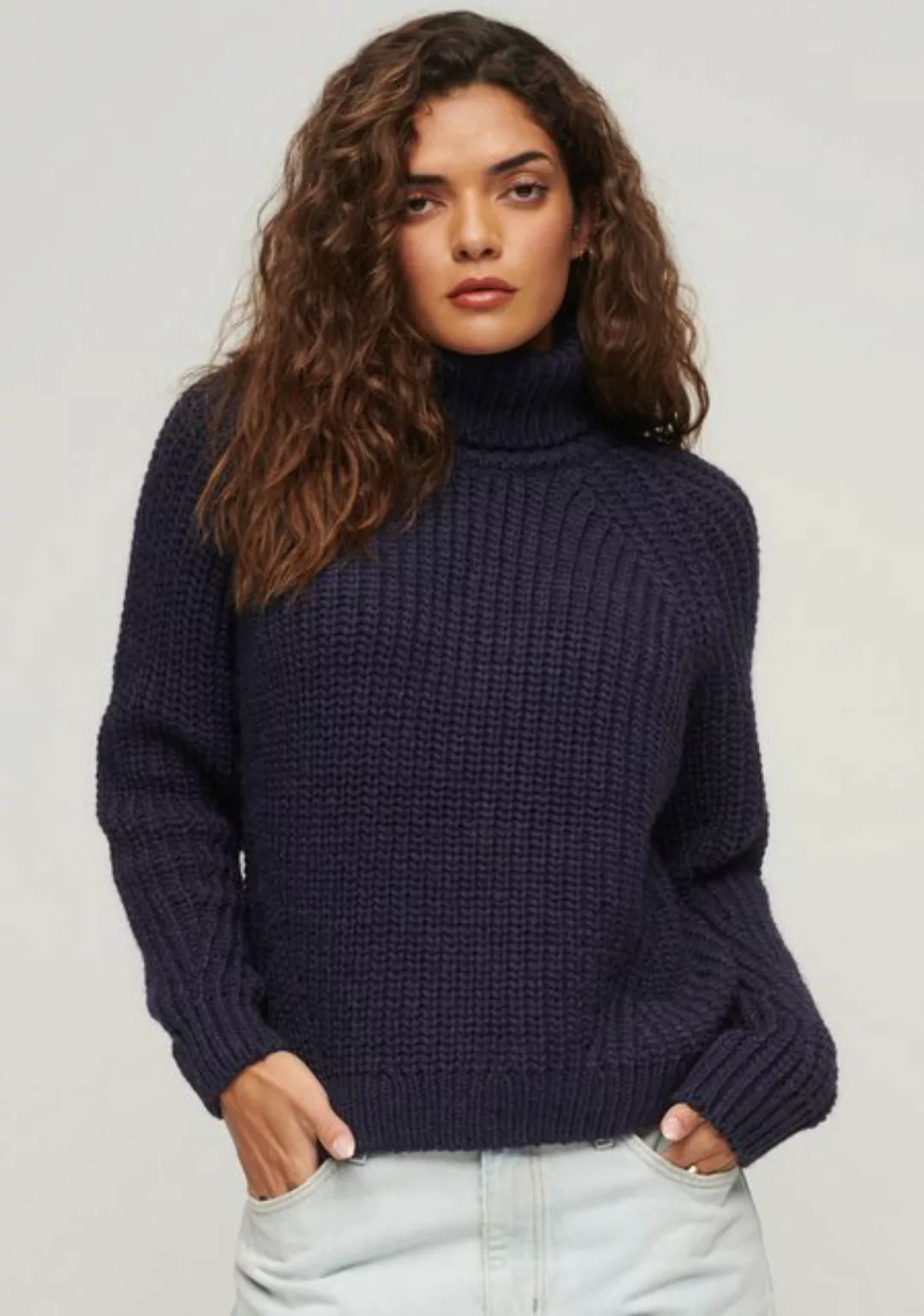 Superdry Strickpullover Slouchy Stitch Roll Neck Knit günstig online kaufen