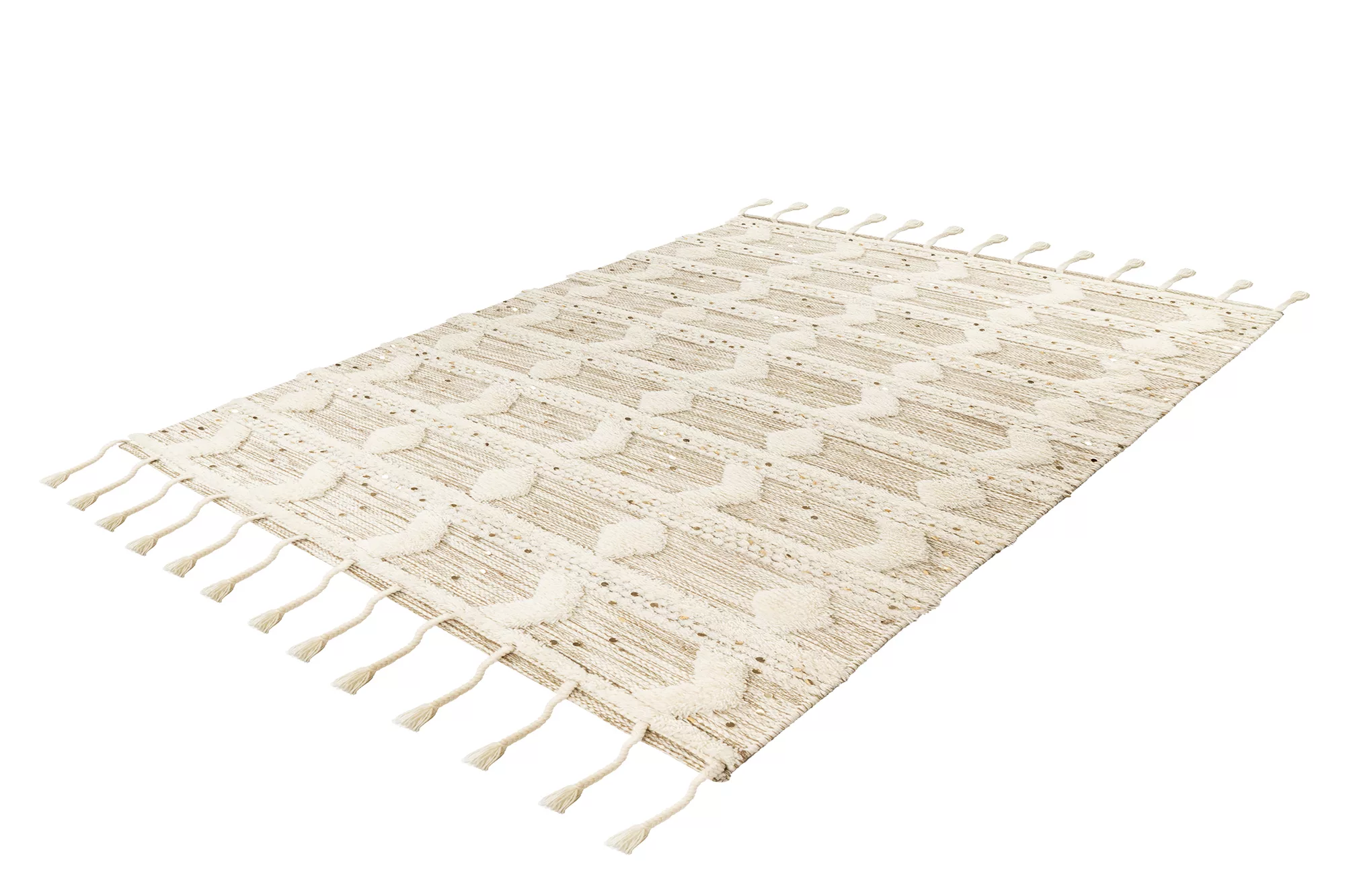 Megusta Wollteppich Bohist 425 Creme Khaki 80cm X 150cm günstig online kaufen