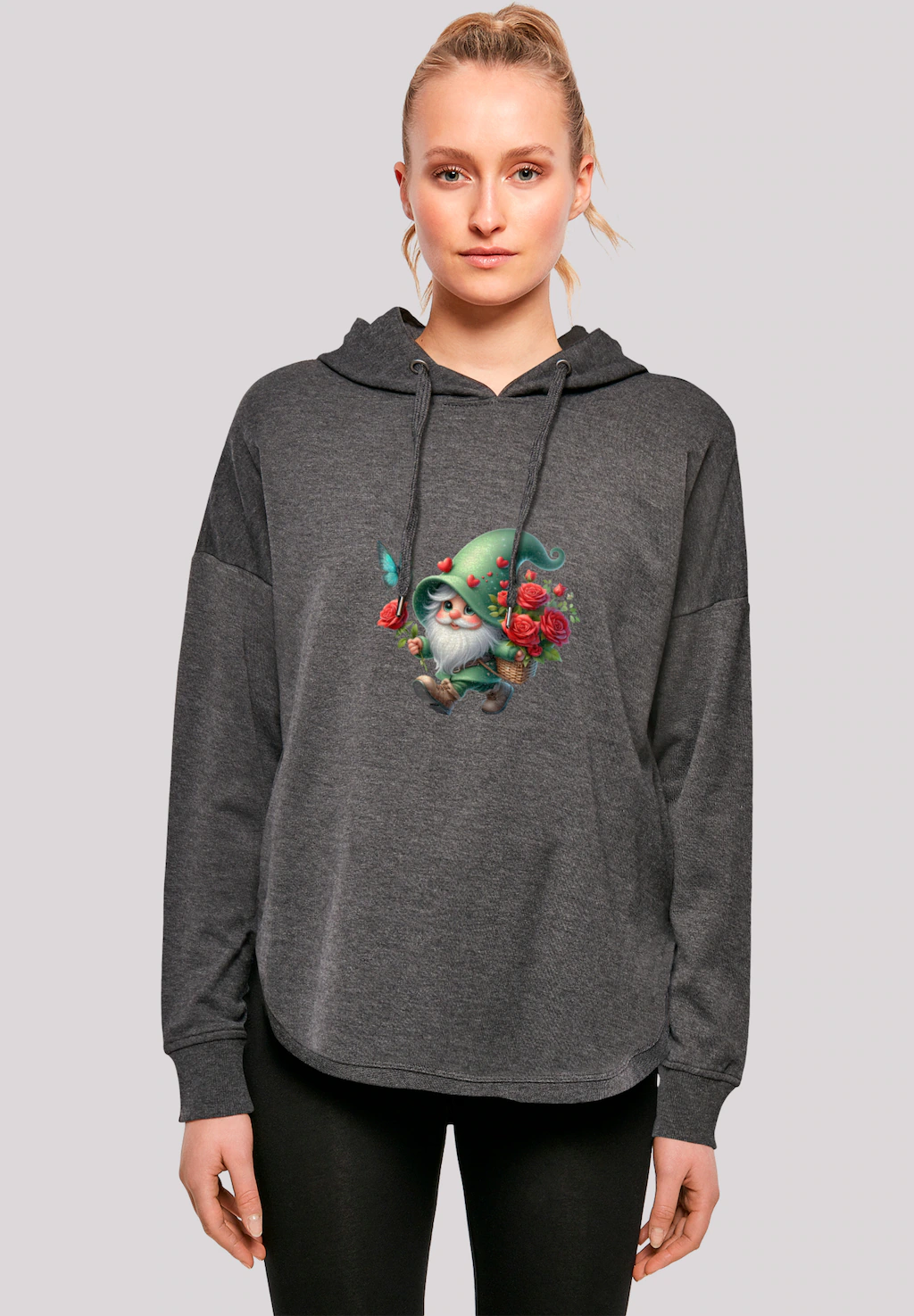 F4NT4STIC Kapuzenpullover "Gnom Frühling Blumen Schmetterling", Premium Qua günstig online kaufen